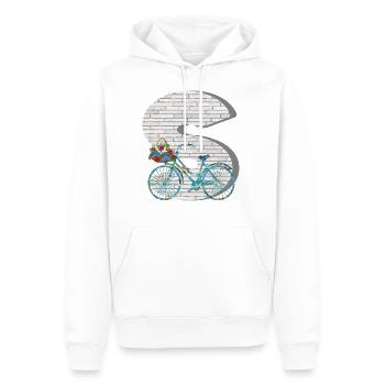 fahrrad e 100 s - Männer Premium Bio Hoodie - Weiß - Vorne - Nico (187cm)