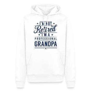 Pas à la retraite Je suis grand-père professionnel - Sweat à capuche Premium bio Homme - blanc - Devant - Nico (187cm)