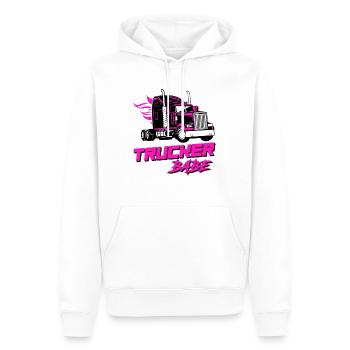 Trucker Babe LKW-Fahrerin Truck Fahrerin Geschenk - Männer Premium Bio Hoodie - Weiß - Vorne - Nico (187cm)