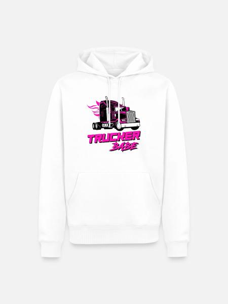 Trucker Babe Truck Driver Truck Driver Cadeau - Mannen Premium Bio hoodie - wit