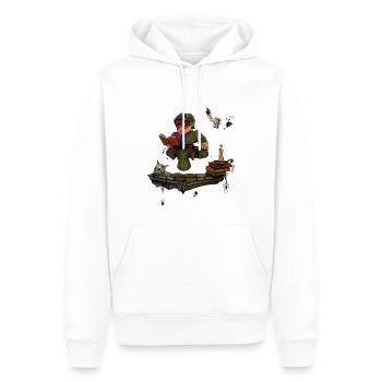 Magicien - Fantasy Magicien apprenti - Idée cadeau - Sweat à capuche Premium bio Homme - blanc - Devant - Nico (187cm)