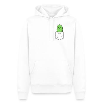 Pocket Pickle Lustige Gemüsegurke Vegan - Männer Premium Bio Hoodie - Weiß - Vorne - Nico (187cm)