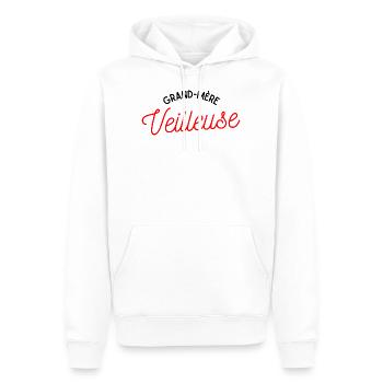 grand mère veilleuse merveilleuse mamie cadeau - Sweat à capuche Premium bio Homme - blanc - Devant - Nico (187cm)