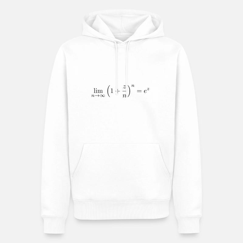 Limite e - Sweat à capuche Premium bio Homme - blanc