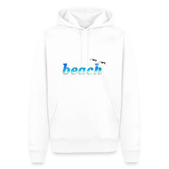 Beach 3D - Männer Premium Bio Hoodie - Weiß - Vorne - Nico (187cm)