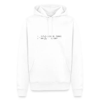 Formule Ramanujan Pi - Sweat à capuche Premium bio Homme - blanc - Devant - Nico (187cm)