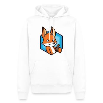 Pouce vers le haut renard - Sweat à capuche Premium bio Homme - blanc - Devant - Nico (187cm)