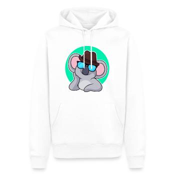 Detective Koala - Men’s Premium Organic Hoodie - white - Front - Nico (187cm)