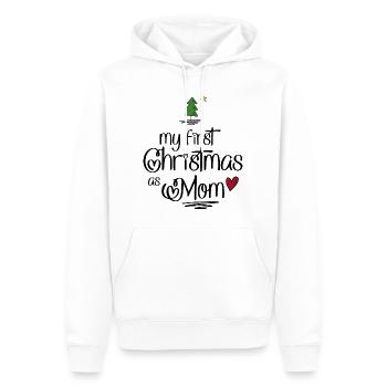 Mon premier Noël en tant que maman - Sweat à capuche Premium bio Homme - blanc - Devant - Nico (187cm)