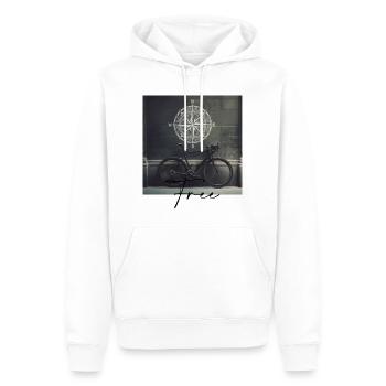Fahrrad - Männer Premium Bio Hoodie - Weiß - Vorne - Nico (187cm)