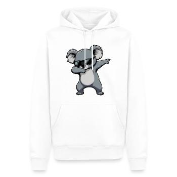 Taponage du koala - Sweat à capuche Premium bio Homme - blanc - Devant - Nico (187cm)