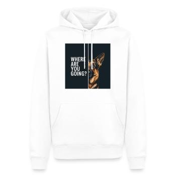 Berger allemand pour les amateurs de chiens, les amoureux des animaux - Sweat à capuche Premium bio Homme - blanc - Devant - Nico (187cm)
