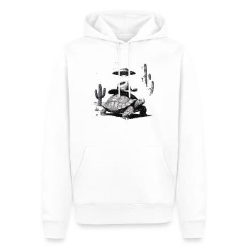 UFO Wüste Design für Retro Liebhaber Frauen Männer - Männer Premium Bio Hoodie - Weiß - Vorne - Nico (187cm)
