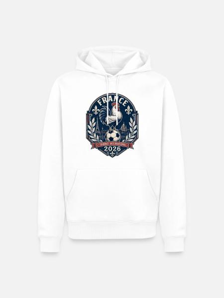 Frankreich Fan Shirt für Männer Frauen Kinder - Männer Premium Bio Hoodie - Weiß