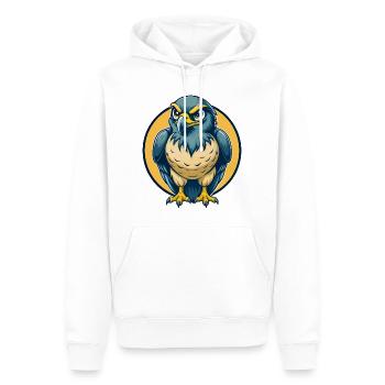 Mascotte de Hawk Kawaii Logo clipart de personnage de dessin animé - Sweat à capuche Premium bio Homme - blanc - Devant - Nico (187cm)