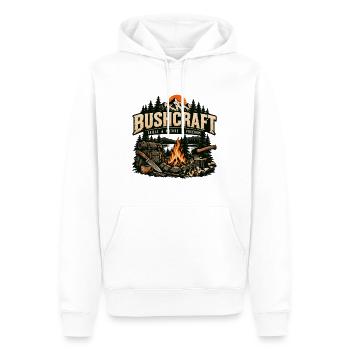 Bushcraft Skills Nature Freedom Survival Outdoor - Männer Premium Bio Hoodie - Weiß - Vorne - Nico (187cm)