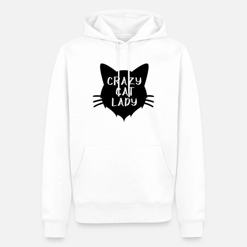 dame de chat - Sweat à capuche Premium bio Homme - blanc