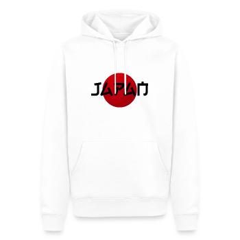 Japon JDM Tokyo Asie - Sweat à capuche Premium bio Homme - blanc - Devant - Nico (187cm)