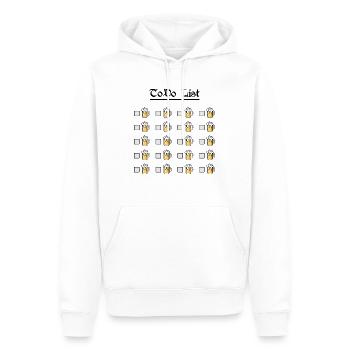 ToDo Liste Bierkrug Checkliste lustig - Männer Premium Bio Hoodie - Weiß - Vorne - Nico (187cm)