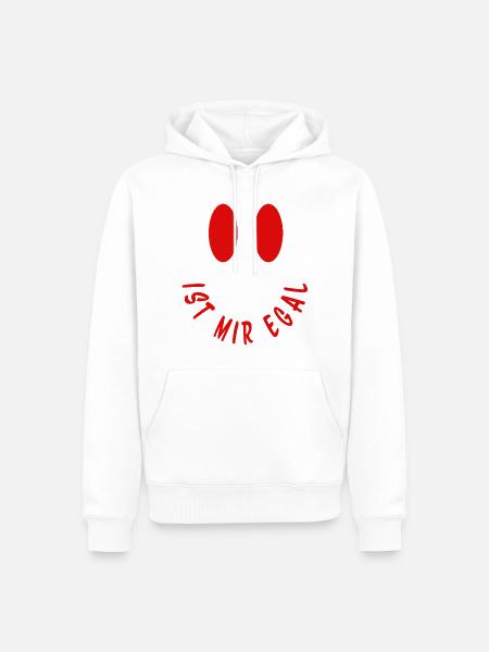 Ist mir egal - Männer Premium Bio Hoodie - Weiß