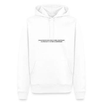 J'avais peur d'avoir rien compris - Orelsan - Sweat à capuche Premium bio Homme - blanc - Devant - Nico (187cm)