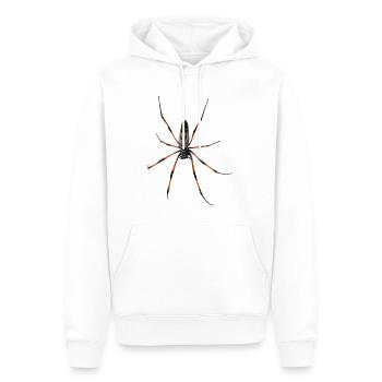 Spinne Nephila in Polygon Design - Männer Premium Bio Hoodie - Weiß - Vorne - Nico (187cm)