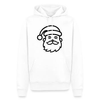 Petit pere noel - Sweat à capuche Premium bio Homme - blanc - Devant - Nico (187cm)
