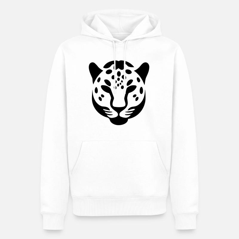 Leopard - Männer Premium Bio Hoodie - Weiß