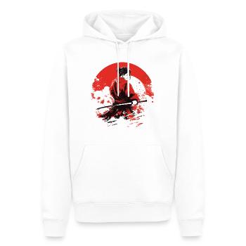 Japanische Kunst Kriegerin Onimusha - Männer Premium Bio Hoodie - Weiß - Vorne - Nico (187cm)