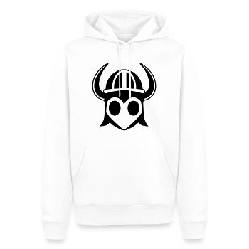 Wikingerhelm Krieger - Männer Premium Bio Hoodie - Weiß - Vorne - Nico (187cm)