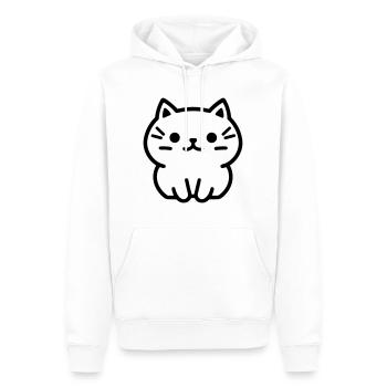 Chaton - Sweat à capuche Premium bio Homme - blanc - Devant - Nico (187cm)