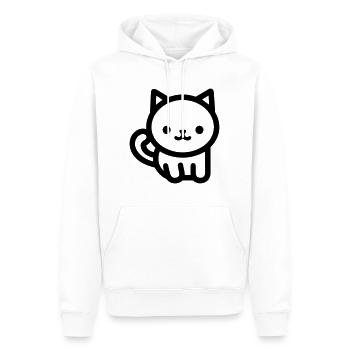Katze - Männer Premium Bio Hoodie - Weiß - Vorne - Nico (187cm)