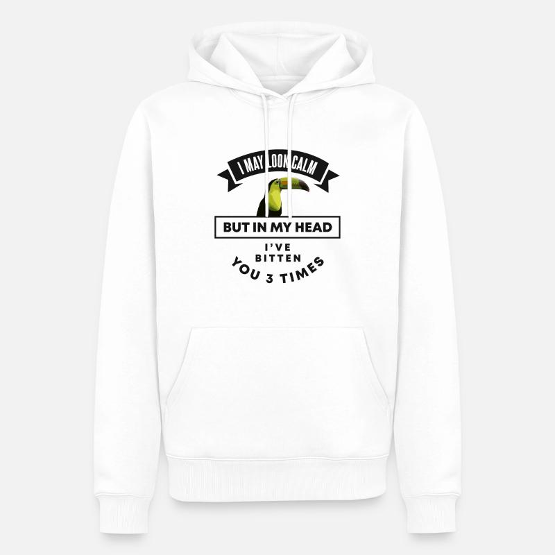 Tucan - Sweat à capuche Premium bio Homme - blanc
