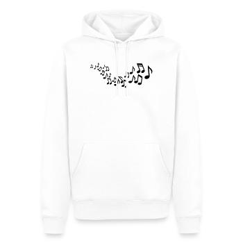 Musik Noten - Männer Premium Bio Hoodie - Weiß - Vorne - Nico (187cm)
