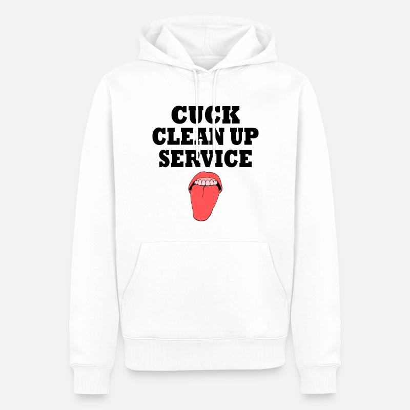 Cuckold cuck clean up service - Männer Premium Bio Hoodie - Weiß