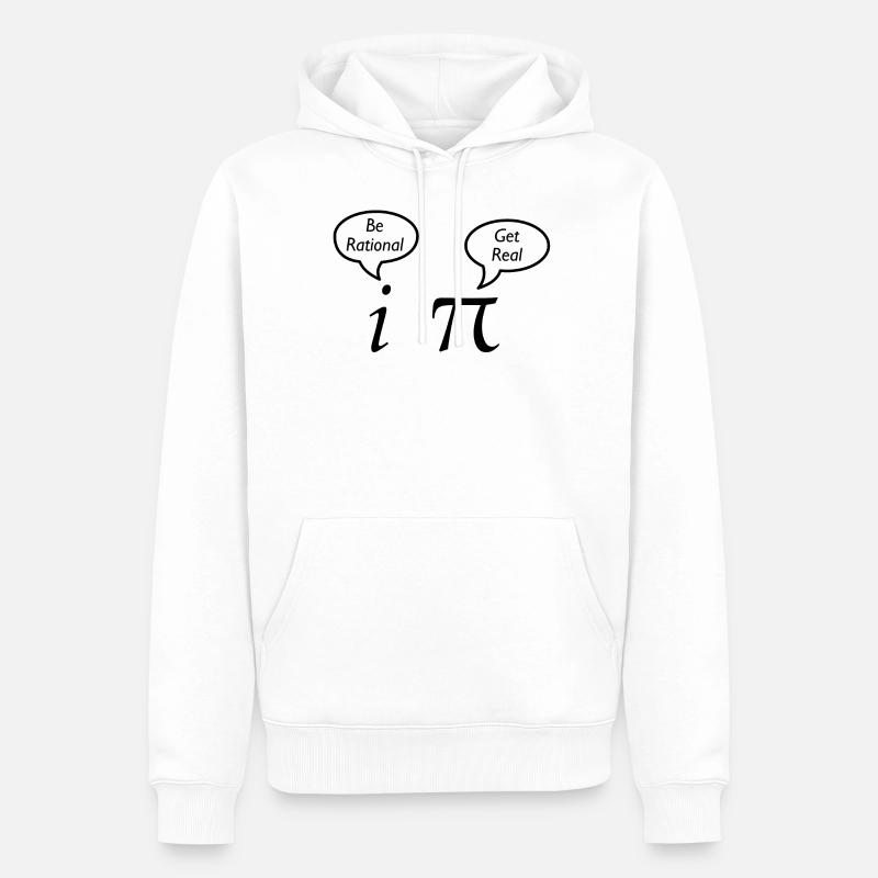 math pie blague fun math prof de physique blagues - Sweat à capuche Premium bio Homme - blanc