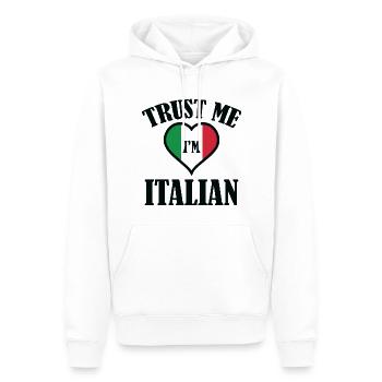 Trust Me I'm Italian - Men’s Premium Organic Hoodie - white - Front - Nico (187cm)