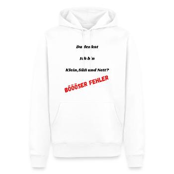 klein lieb böses mädchen du denkst - Männer Premium Bio Hoodie - Weiß - Vorne - Nico (187cm)