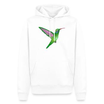 Kolibri - Männer Premium Bio Hoodie - Weiß - Vorne - Nico (187cm)