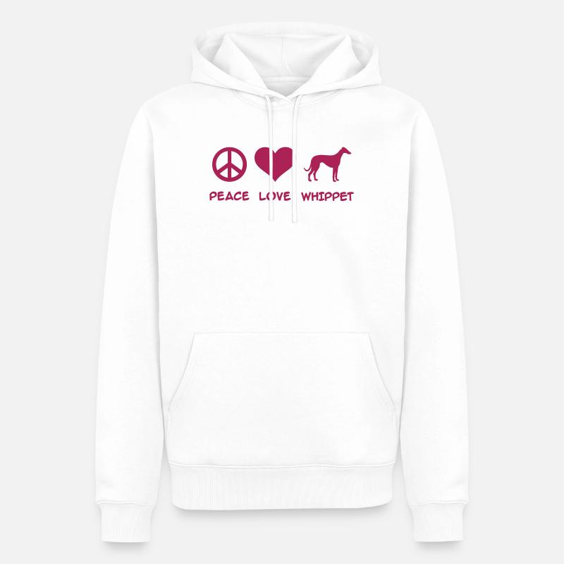 Whippet - Sweat à capuche Premium bio Homme - blanc