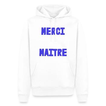 MEISTER. VIELEN DANK. DANKE, MEISTER. MEISTER. MEISTER-GESCHENK - Männer Premium Bio Hoodie - Weiß - Vorne - Nico (187cm)