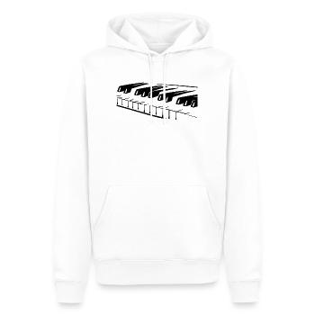 Pianist Piano Geschenk Musikinstrument - Männer Premium Bio Hoodie - Weiß - Vorne - Nico (187cm)