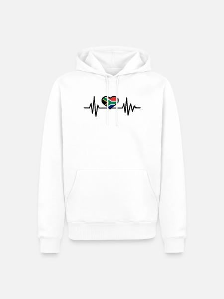 South Africa - Men’s Premium Organic Hoodie - white