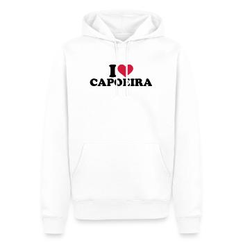 Capoeira - Sweat à capuche Premium bio Homme - blanc - Devant - Nico (187cm)