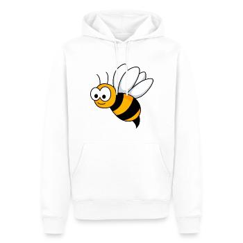 Honigbiene Comic Tier - Männer Premium Bio Hoodie - Weiß - Vorne - Nico (187cm)