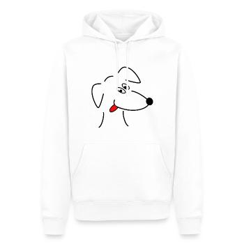 Lustiger Hundekopf - Männer Premium Bio Hoodie - Weiß - Vorne - Nico (187cm)