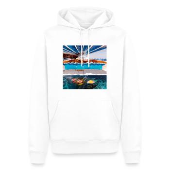 Urlaub am Meer - Männer Premium Bio Hoodie - Weiß - Vorne - Nico (187cm)