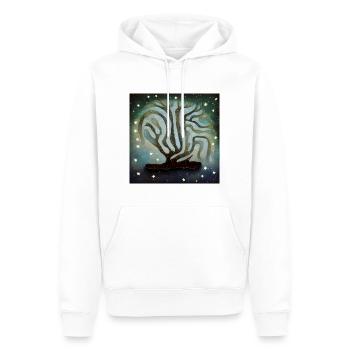 old tree in the stars - Men’s Premium Organic Hoodie - white - Front - Nico (187cm)