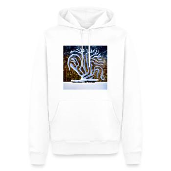 old tree during winter - Men’s Premium Organic Hoodie - white - Front - Nico (187cm)