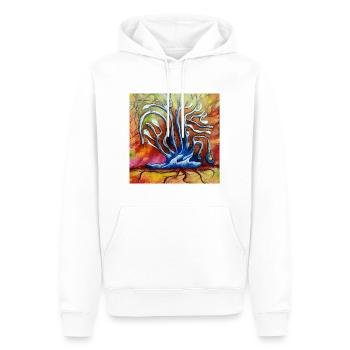 old tree during sunny summer day - Men’s Premium Organic Hoodie - white - Front - Nico (187cm)
